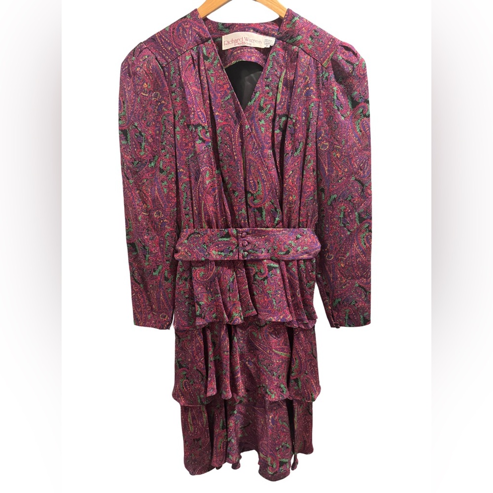 Silk Rare Vintage Richard Warren Petite Dress size 2